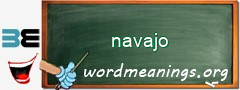 WordMeaning blackboard for navajo